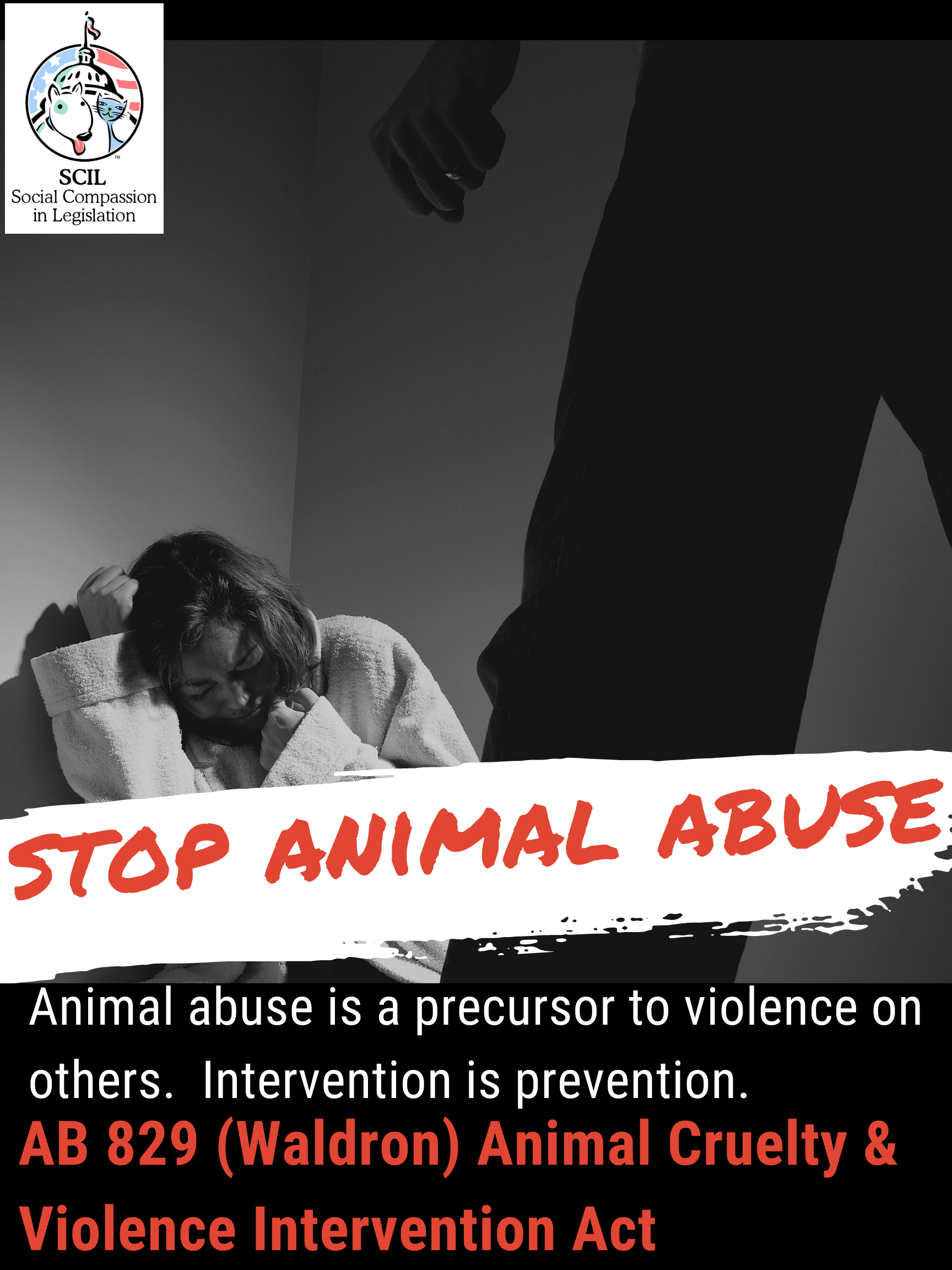 AB 829 (Waldron) The Animal Cruelty & Violence Intervention Act