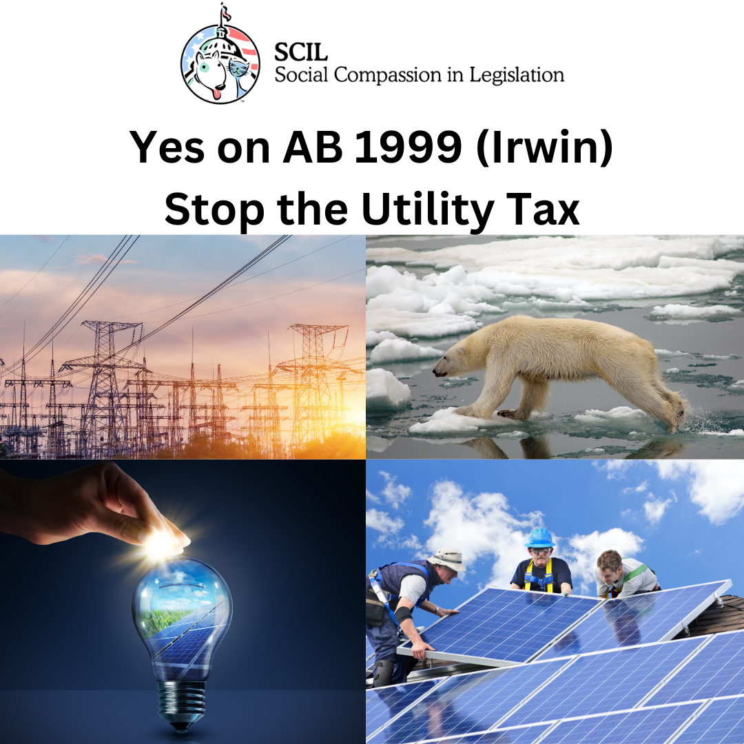 Yes on AB 1999 (Irwin) Stop the Utility Tax