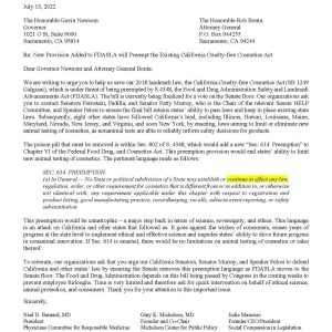 Urgent Letter to Newsom Bonta on Sec 614 FDASLA - Raster Image