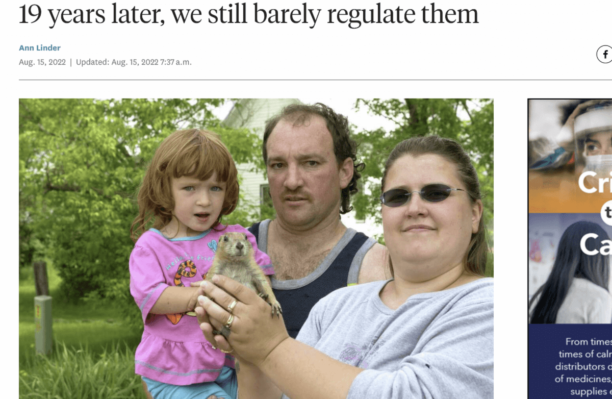 letters to the editor exotic animals regulated 1